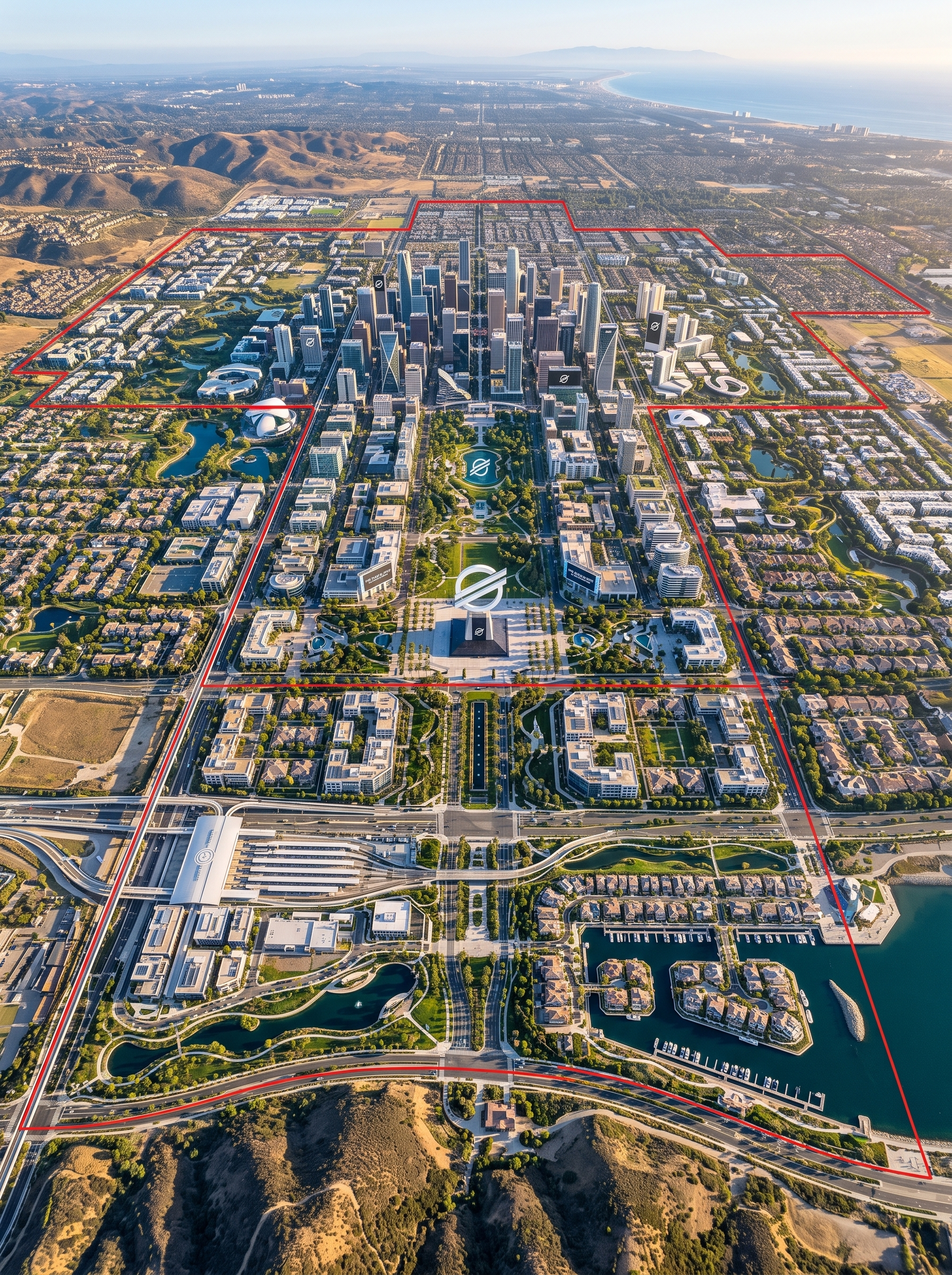 Master-plan visualization of The Stellar City